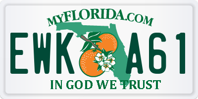 FL license plate EWKA61