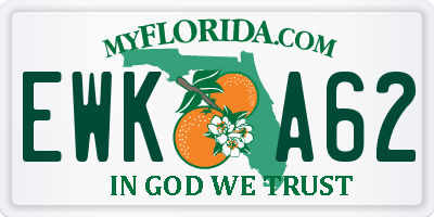FL license plate EWKA62