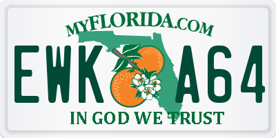 FL license plate EWKA64