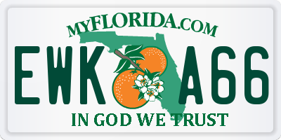 FL license plate EWKA66