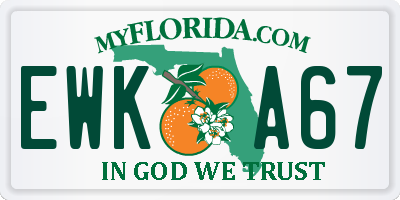 FL license plate EWKA67