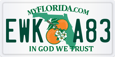 FL license plate EWKA83