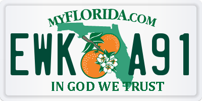 FL license plate EWKA91