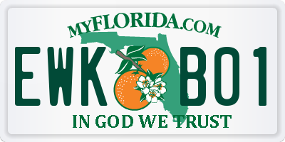 FL license plate EWKB01