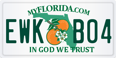 FL license plate EWKB04