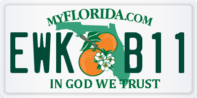 FL license plate EWKB11