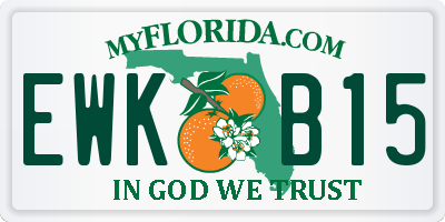 FL license plate EWKB15