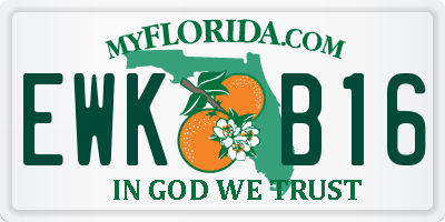 FL license plate EWKB16