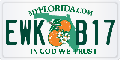 FL license plate EWKB17