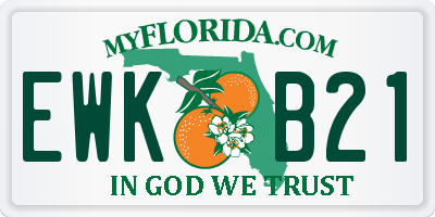 FL license plate EWKB21
