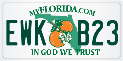 FL license plate EWKB23