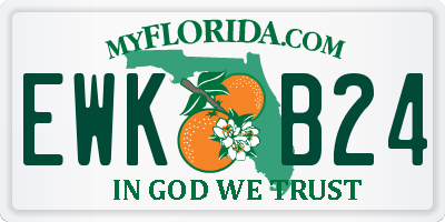 FL license plate EWKB24