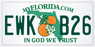 FL license plate EWKB26