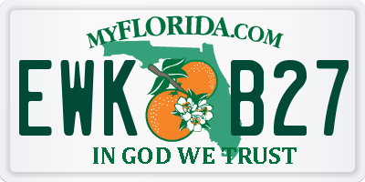FL license plate EWKB27