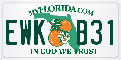 FL license plate EWKB31