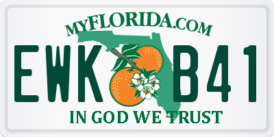 FL license plate EWKB41