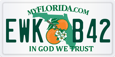 FL license plate EWKB42
