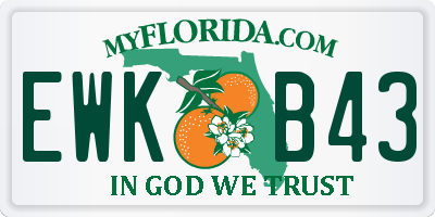 FL license plate EWKB43