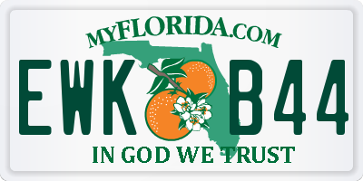 FL license plate EWKB44