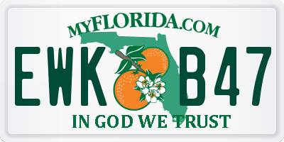 FL license plate EWKB47