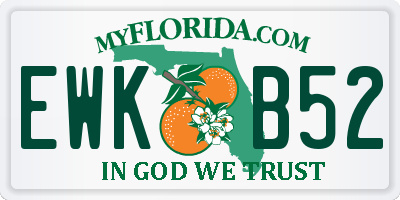 FL license plate EWKB52