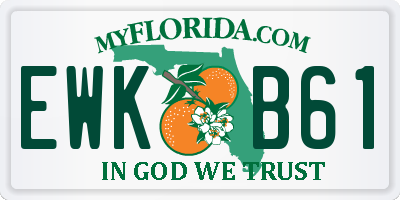FL license plate EWKB61