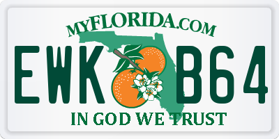 FL license plate EWKB64