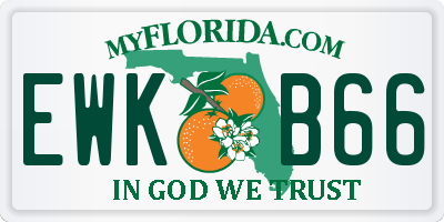 FL license plate EWKB66