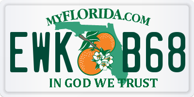 FL license plate EWKB68