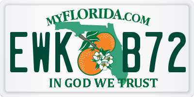 FL license plate EWKB72