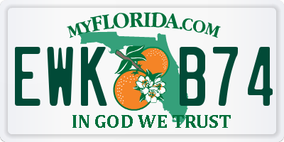 FL license plate EWKB74