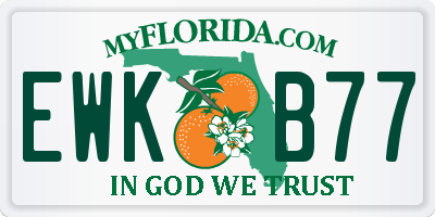 FL license plate EWKB77