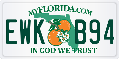 FL license plate EWKB94