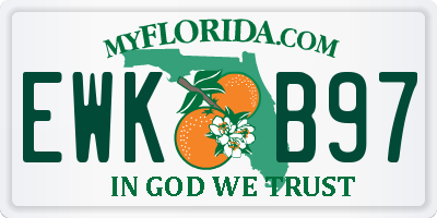 FL license plate EWKB97