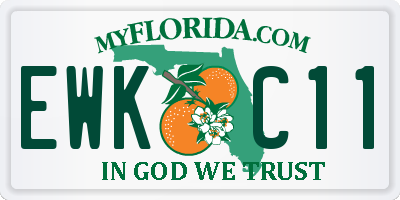 FL license plate EWKC11