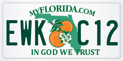 FL license plate EWKC12
