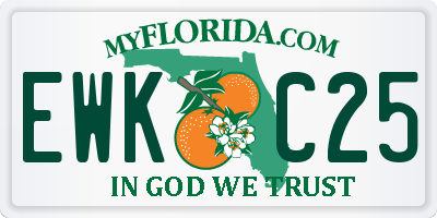 FL license plate EWKC25