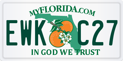 FL license plate EWKC27
