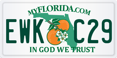 FL license plate EWKC29