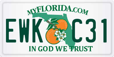 FL license plate EWKC31