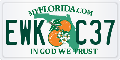 FL license plate EWKC37