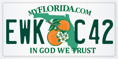 FL license plate EWKC42