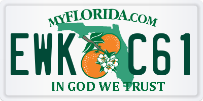 FL license plate EWKC61