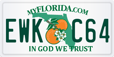 FL license plate EWKC64