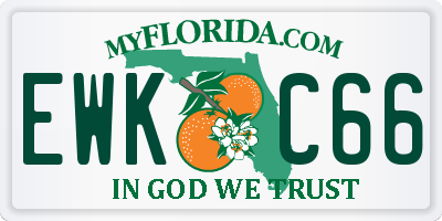 FL license plate EWKC66