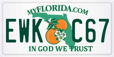 FL license plate EWKC67