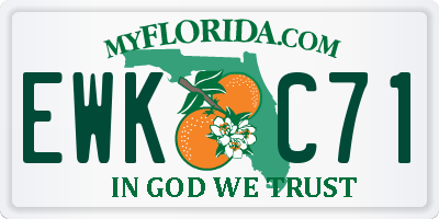 FL license plate EWKC71