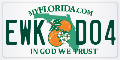 FL license plate EWKD04