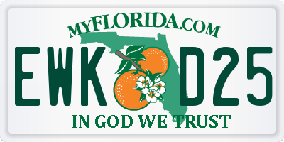 FL license plate EWKD25