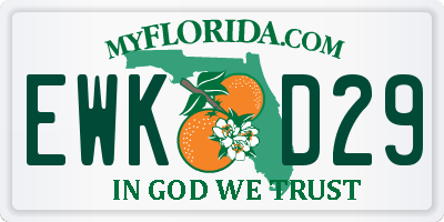 FL license plate EWKD29